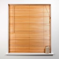 See more information about the Universal 60cm x 27mm Slat Natural Wood Venetian Blind